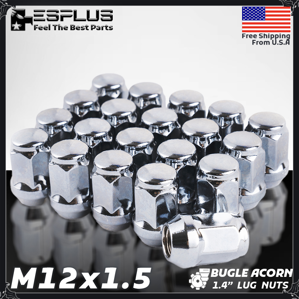 20 Chrome Bulge Acorn Lug Nuts 12x1.5 For Chevy Corvette Camaro S10 Firebird GTO