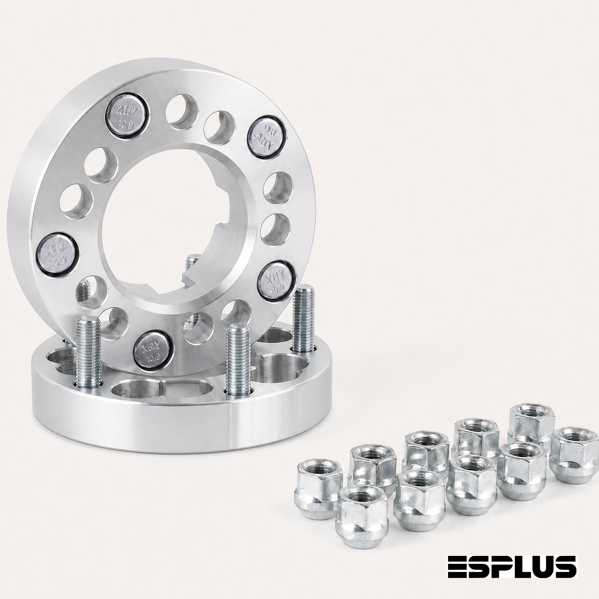 Dual-pattern wheel adapters, 5-lug, 25 mm thick