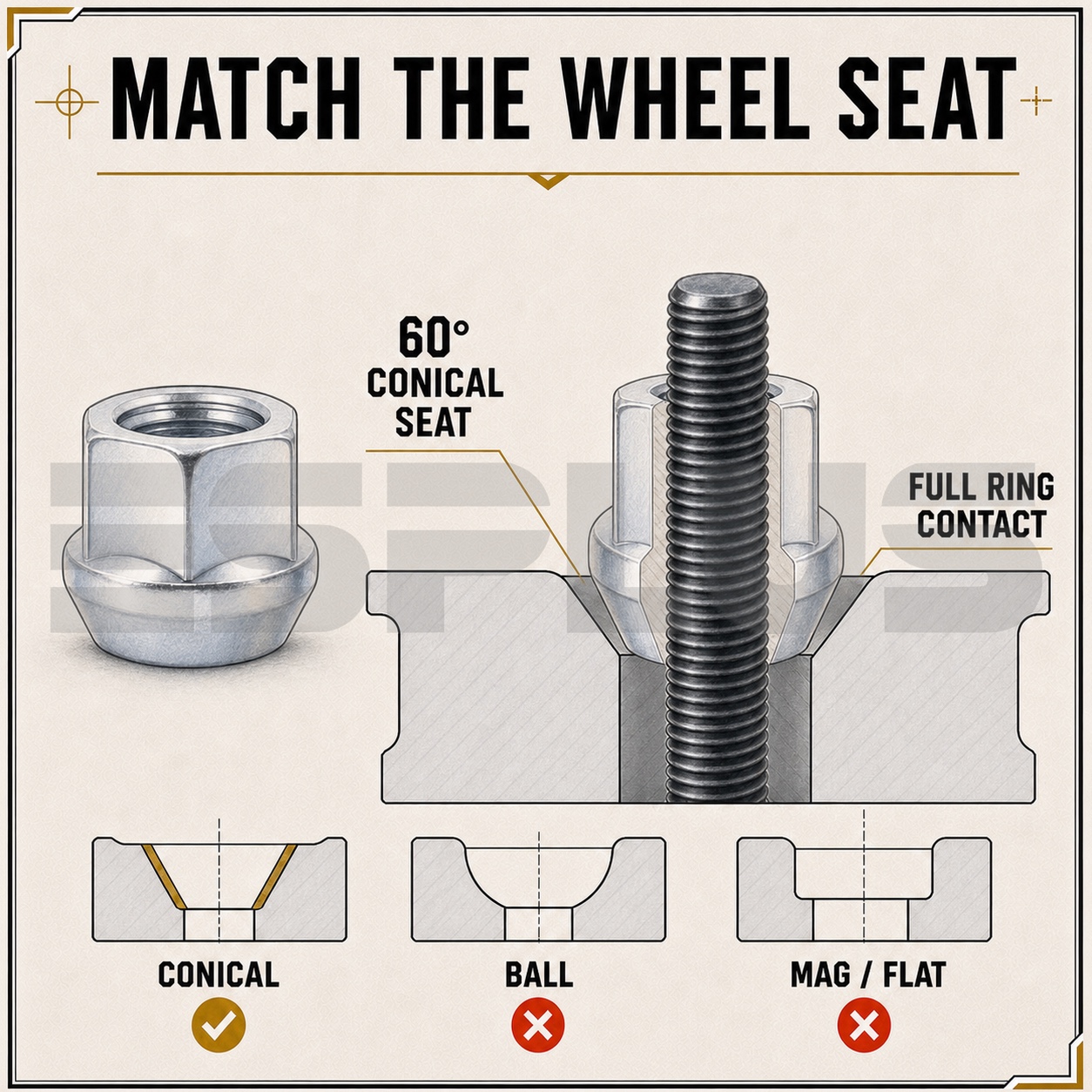 Open-end lug nuts